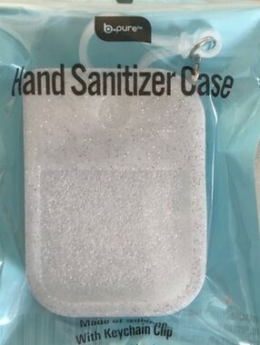 NWT Limited Edition Sparkly Clear Hand Spray Case Keychain